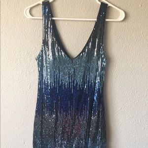 Sequin Blue Dress